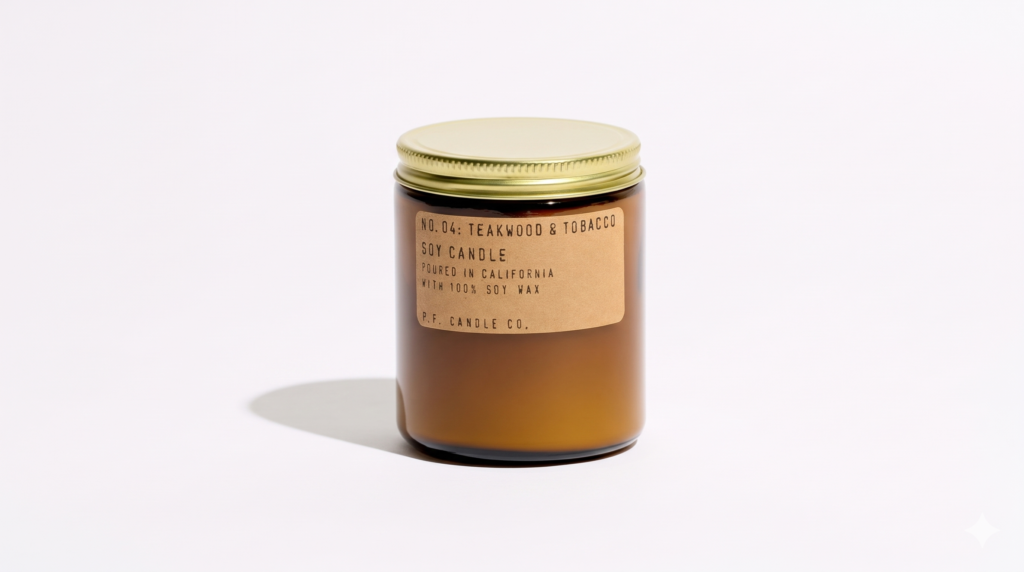 P.F. Candle Co. Teakwood & Tobacco Candle Review